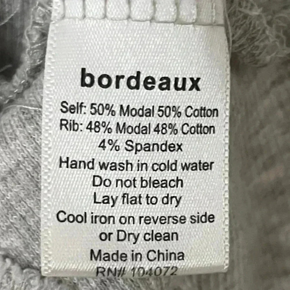 Bordeaux gray dolman sleeved top size M - Picture 4 of 5